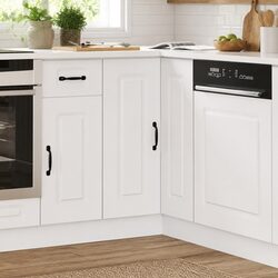 Compact White Engineered Wood Kitchen Corner Cabinet