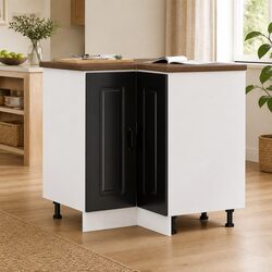 Black Corner Base Cabinet