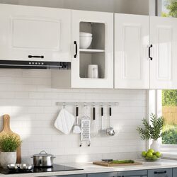 Concise Kitchen Storage Wall Cabinet with Glass Door
