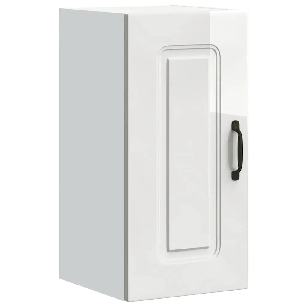 Kitchen Cabinet White High Gloss Engineered Wood Storage Cupboard Door