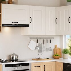 Kitchen Wall Cabinet White Storage Engineered Wood Cupboard Doors Organisation