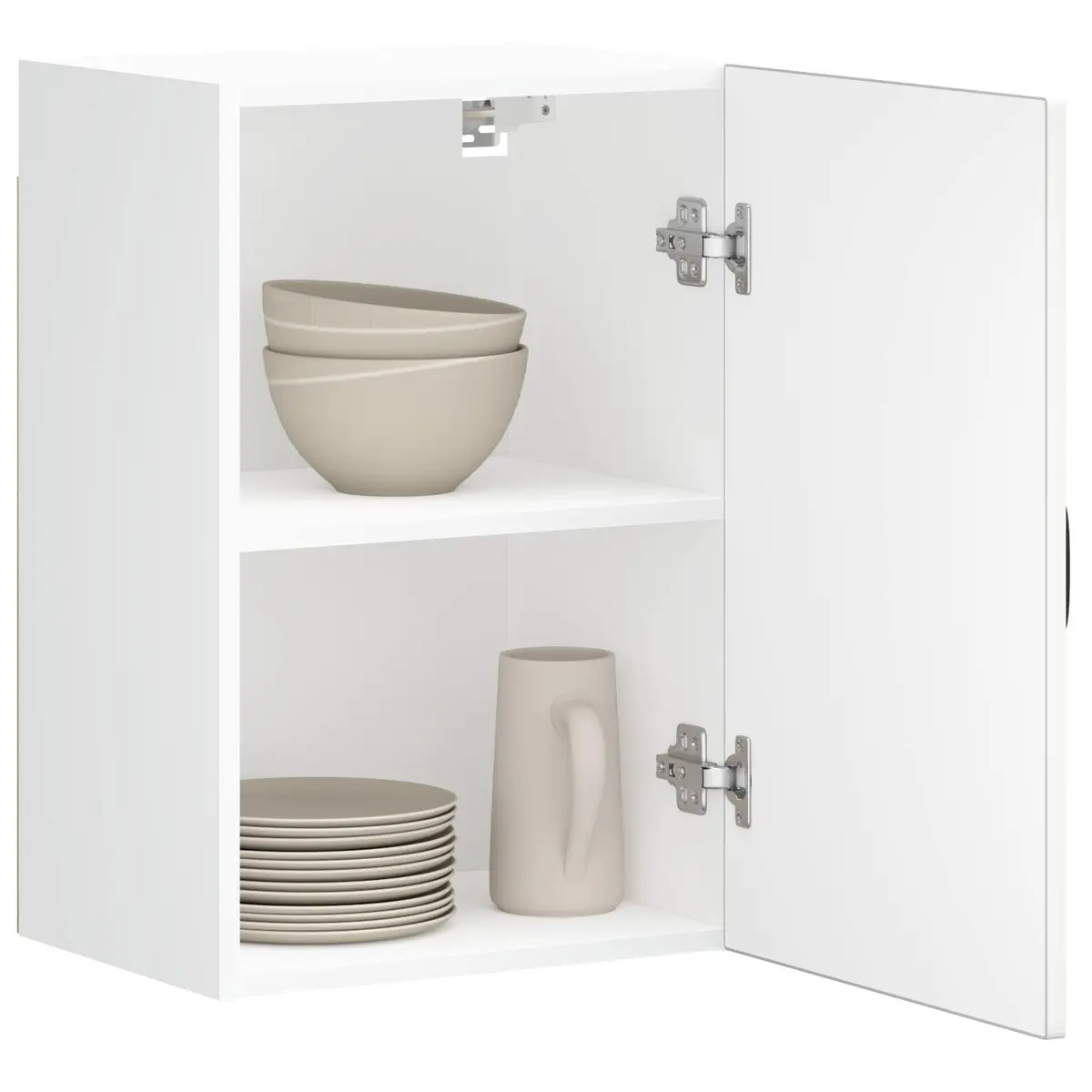 Kitchen Cabinet White Engineered Wood Storage Cupboard Doors