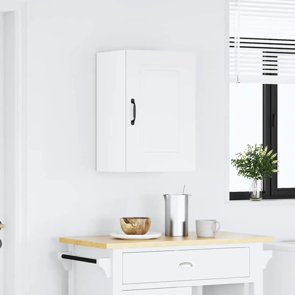 Kitchen Cabinet White Engineered Wood Storage Cupboard Doors