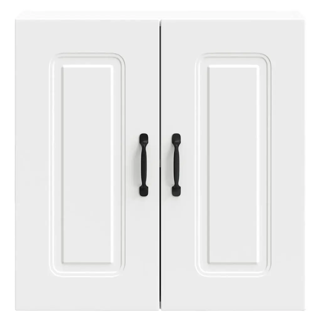Engineered Wood White Kitchen Cabinet Wall Storage Organizer with Doors