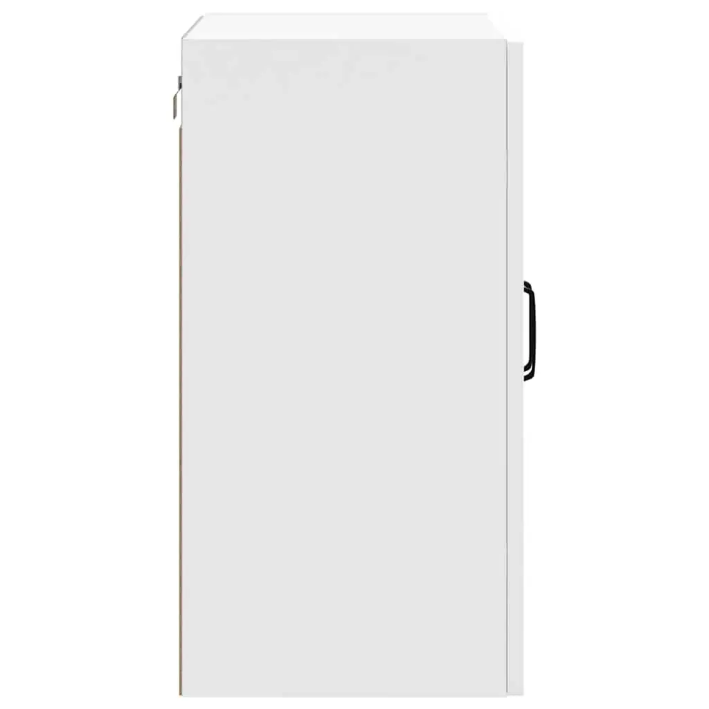 White Kitchen Cabinet High Gloss Engineered Wood Wall Storage Unit