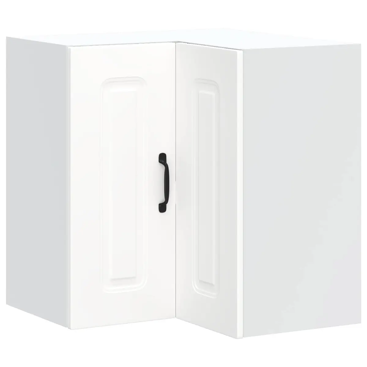 Wall-Mounted Storage Organizer White Engineered Wood Kitchen Corner Cabinet