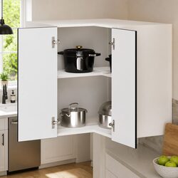 Black Wall Corner Cabinet