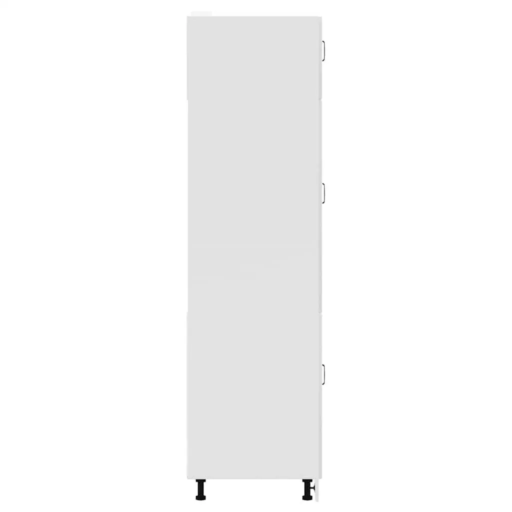 Kitchen Cabinet White High Gloss Engineered Wood Adjustable Feet