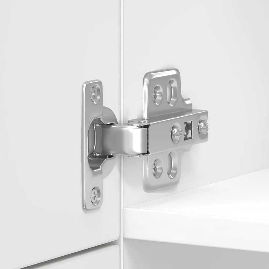 Kitchen Cabinet White High Gloss Engineered Wood Adjustable Feet