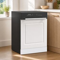 Dishwasher Panel White 60x1.5x57 cm Kitchen Cabinet Front Cover Engineered Wood