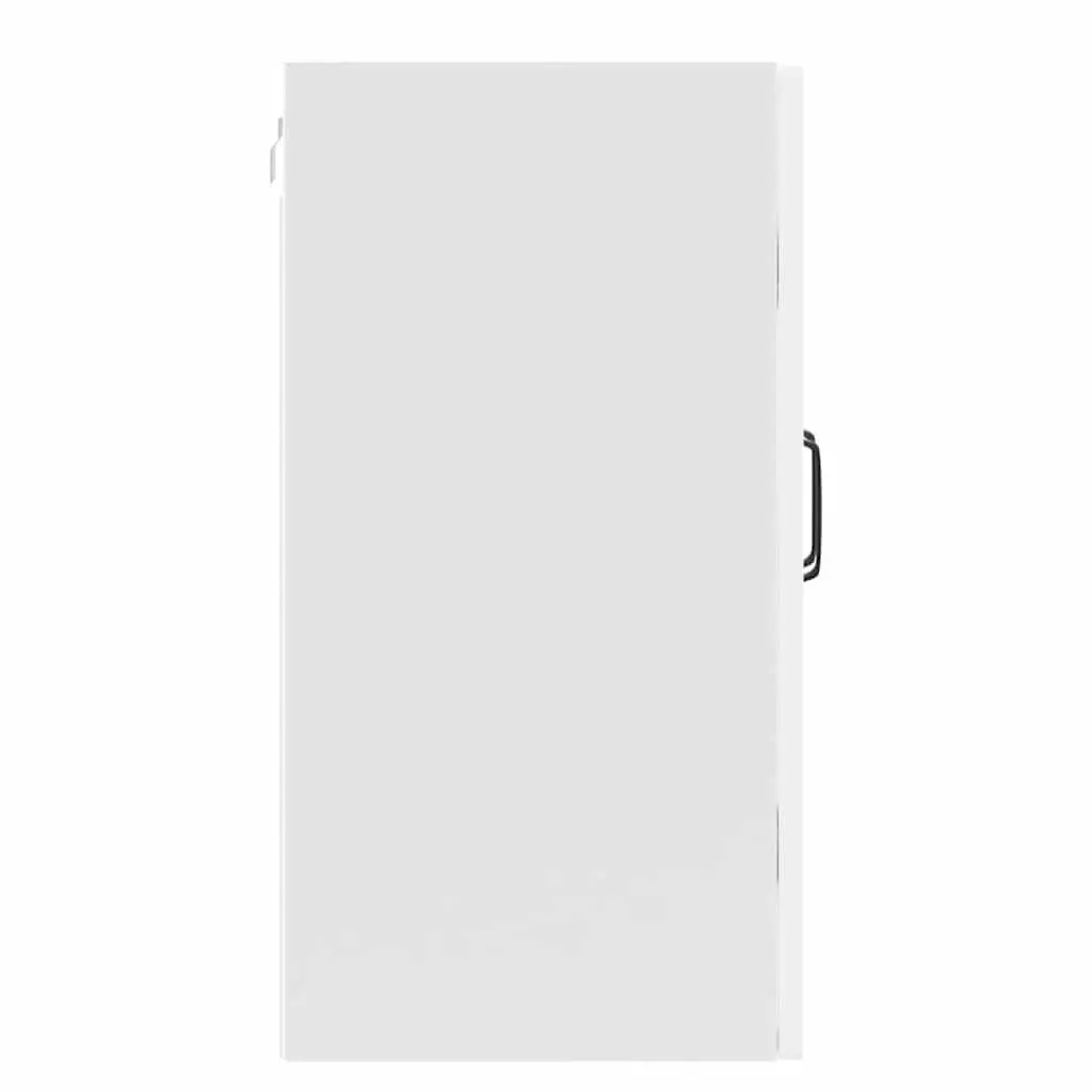 Kitchen Cabinet White Wall-Mounted Glass Door Engineered Wood Storage Unit