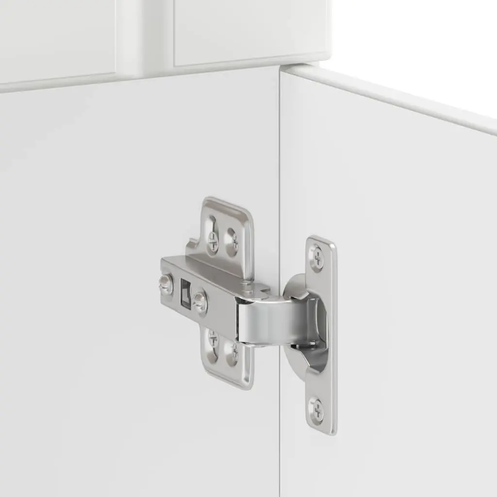 White Storage Sink Base Cabinet Engineered Wood Kitchen Cupboard with Doors
