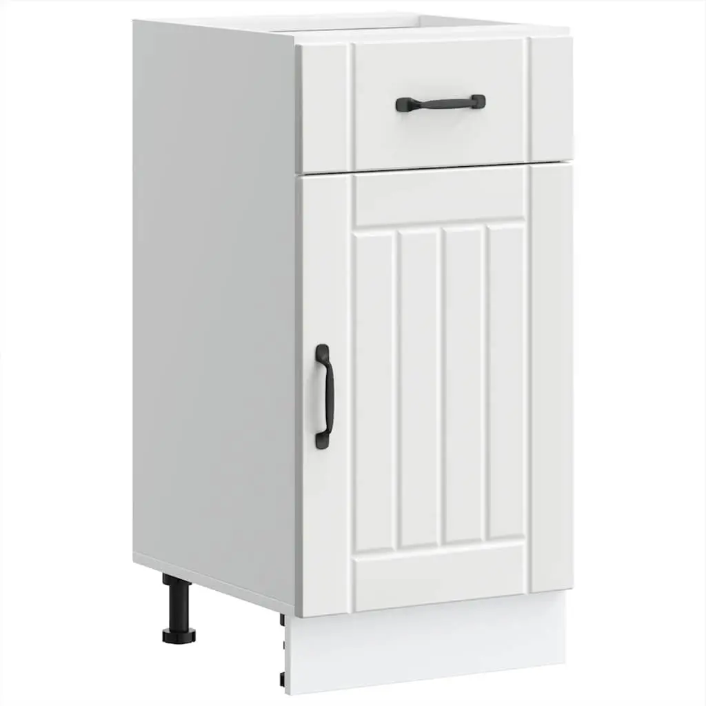 Engineered Wood Kitchen Cabinet Storage Unit White Adjustable Feet for Sink