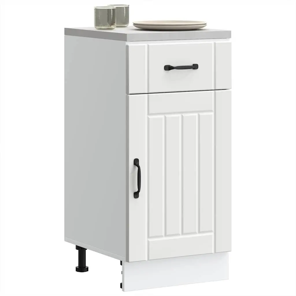 Engineered Wood Kitchen Cabinet Storage Unit White Adjustable Feet for Sink