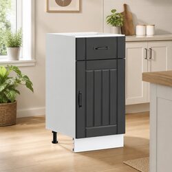 Black Kitchen Base Cabinet With Adjustable Feet
