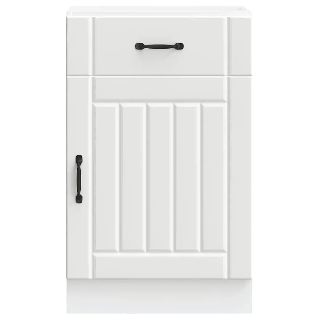Kitchen Base Cabinet White Engineered Wood Storage Sink Cupboard Furniture