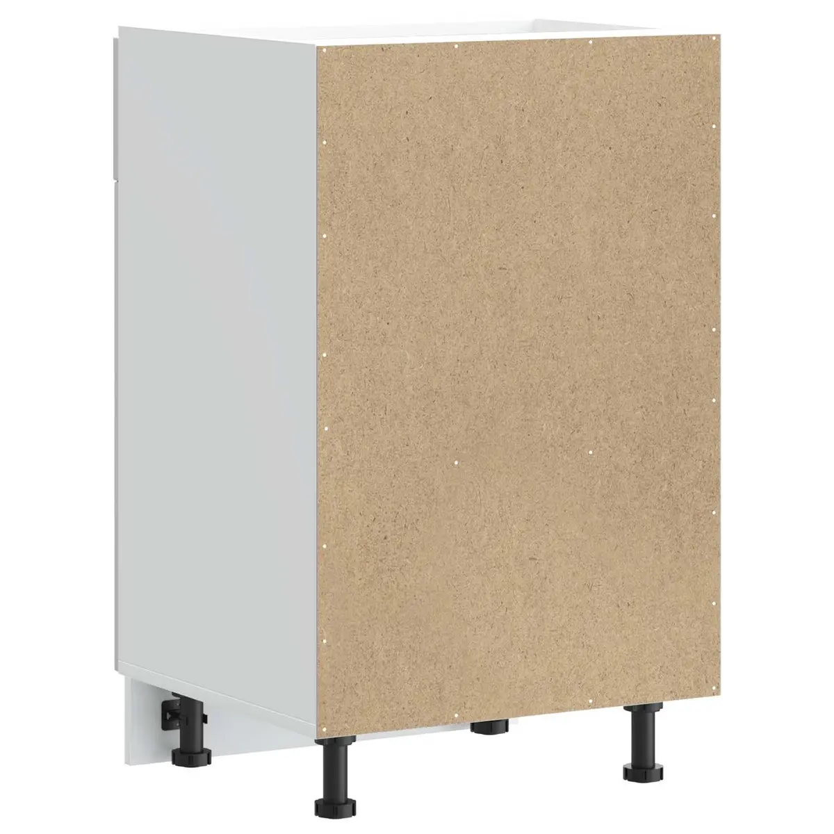 Kitchen Cabinet White High Gloss Engineered Wood Sink Base Unit with Doors