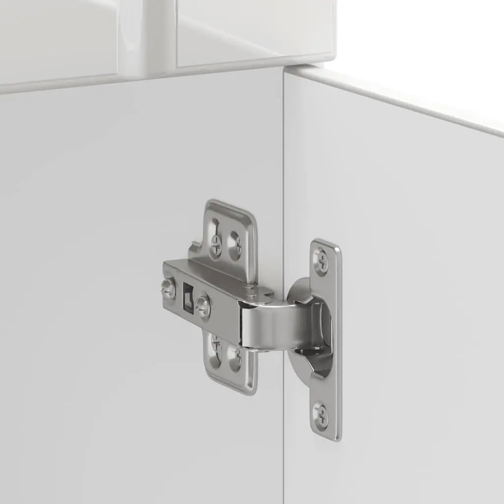 Kitchen Cabinet White High Gloss Engineered Wood Sink Base Durable Storage