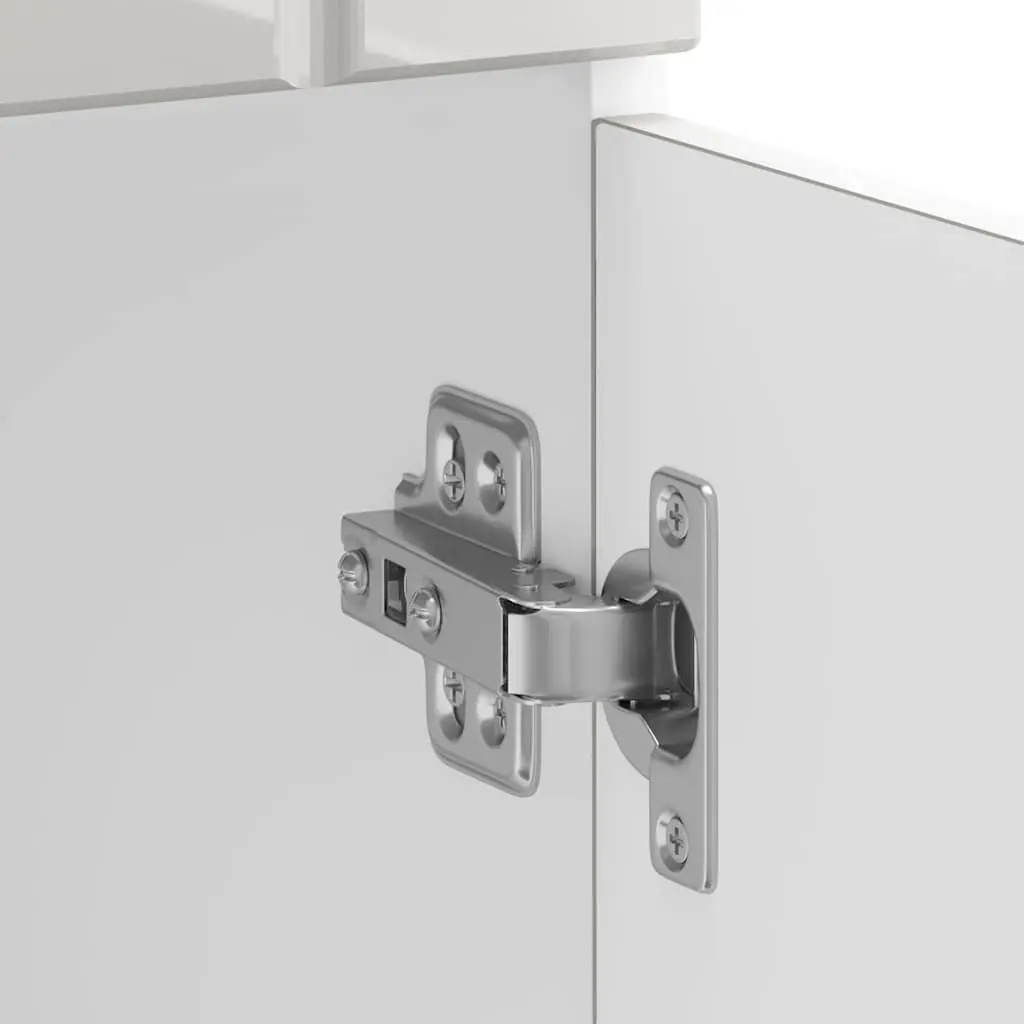 Kitchen Cabinet High Gloss White Engineered Wood Storage Cupboard with Adjustable Feet