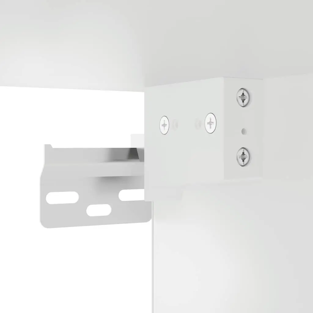 Kitchen Cabinet White Wall-Mounted Glass Door Organiser