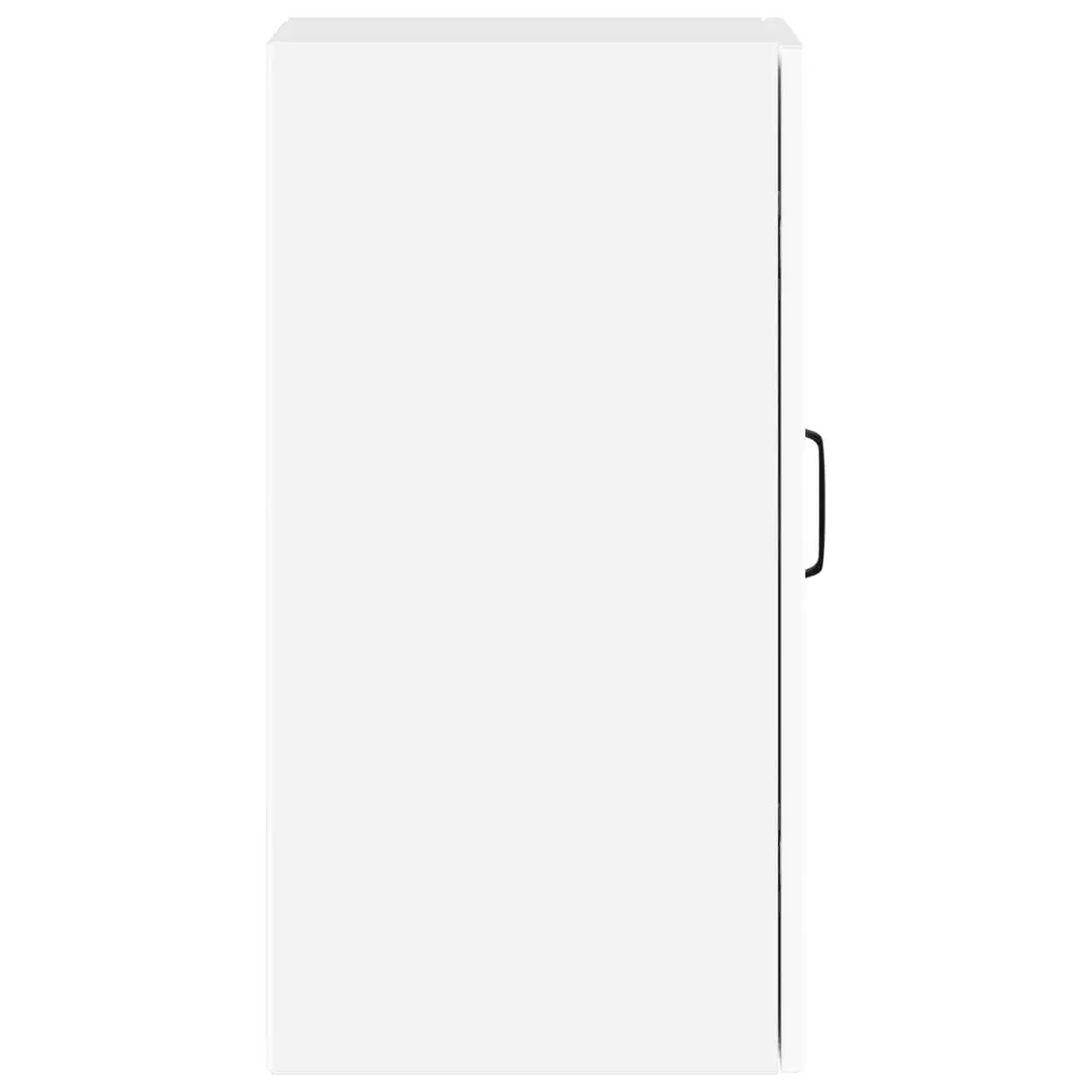 Wall-Mounted Kitchen Cabinet White Glass Door Engineered Wood Storage