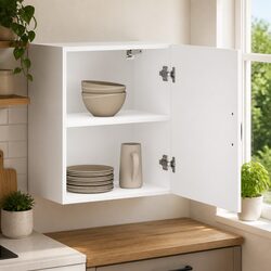 Wall Cabinet in White with Glass Door