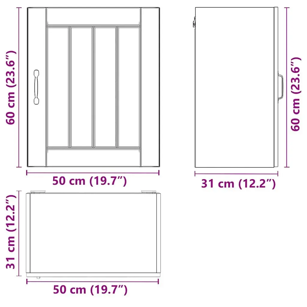 Kitchen Wall Cabinet White Engineered Wood Glass Door Wall-Mounted Storage