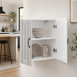 White Wall Cabinet for Kitchen Storage Needs