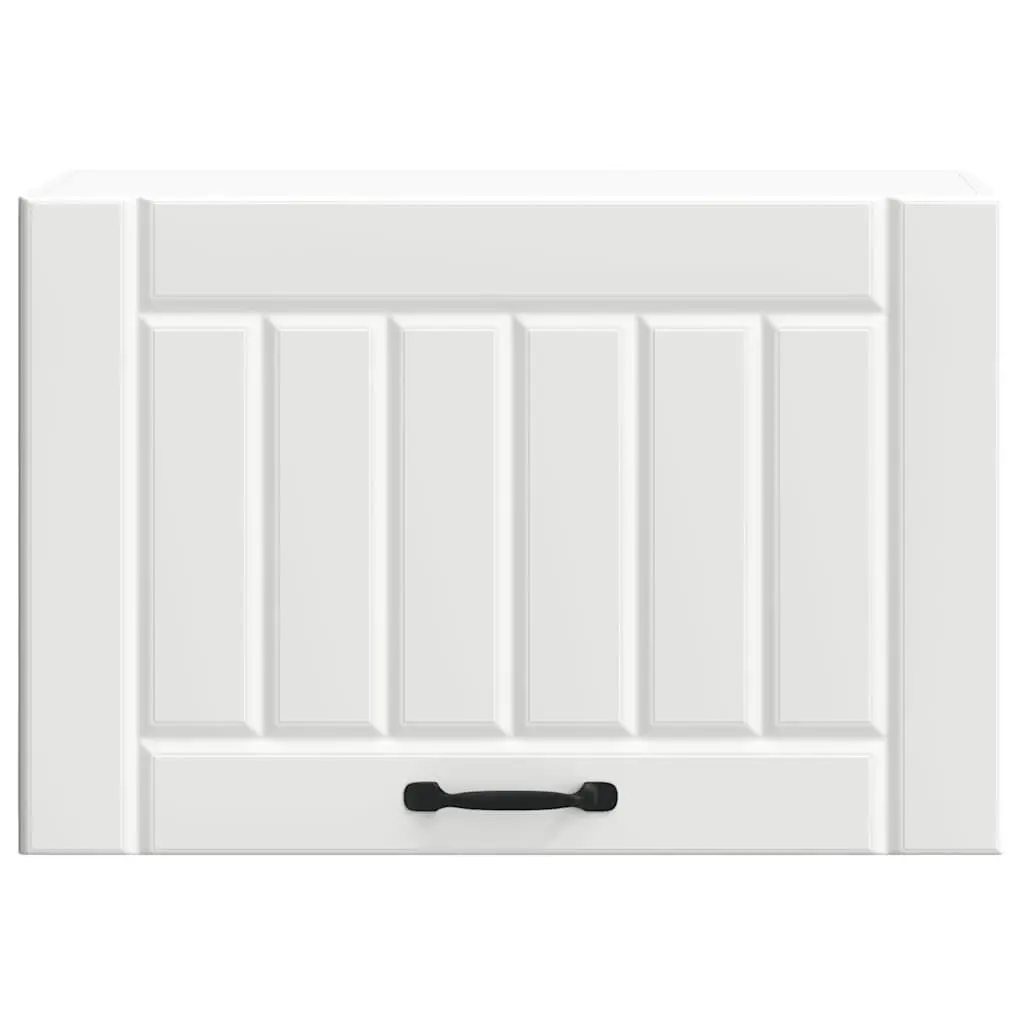 Kitchen Cabinet White Engineered Wood Wall-Mounted Glass Door Storage Organiser