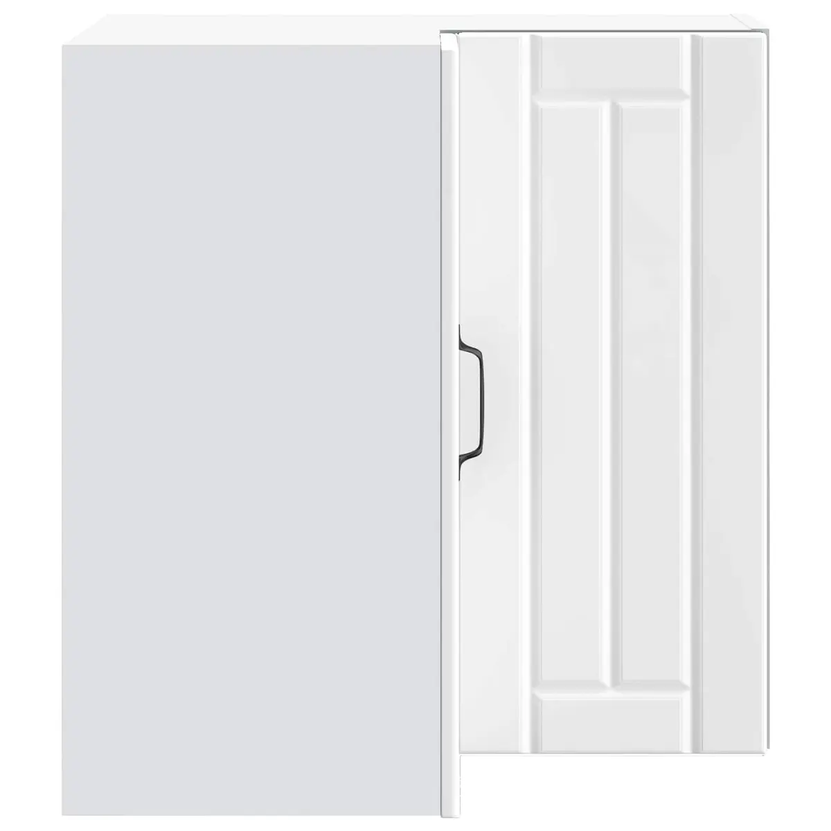 Kitchen Corner Cabinet White Engineered Wood Wall-mounted Storage Organizer