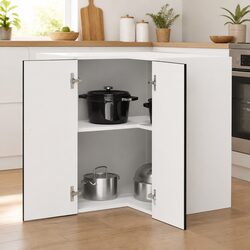 Black Kitchen Wall Corner Cabinet