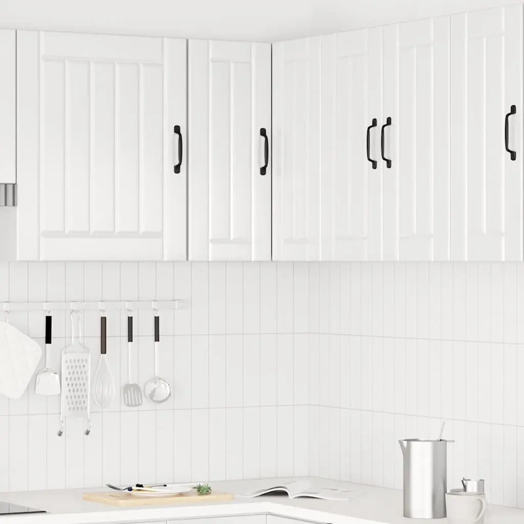 Kitchen Wall Corner Cabinet White High Gloss Engineered Wood Storage Cupboard