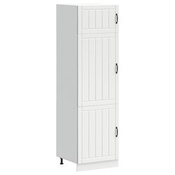 Compact and Efficient White Kitchen Storage Solution