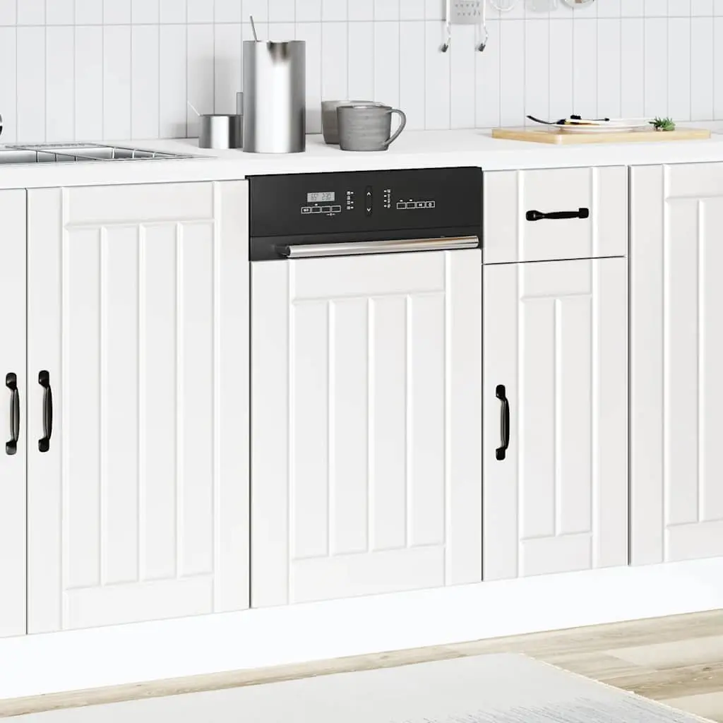 Engineered Wood Dishwasher Cover White Durable Kitchen Cabinet Front Panel