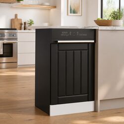 Concise Black Dishwasher Cover for Quality Protection