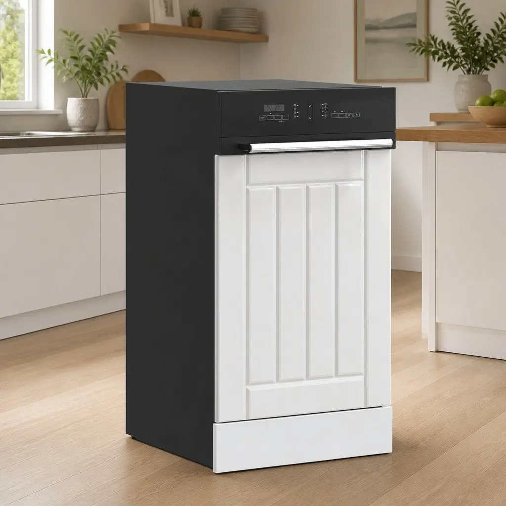Dishwasher Front Cover Engineered Wood White High Gloss Kitchen Panel