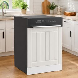 Confidently Stylish White Dishwasher Panel for Kitchens