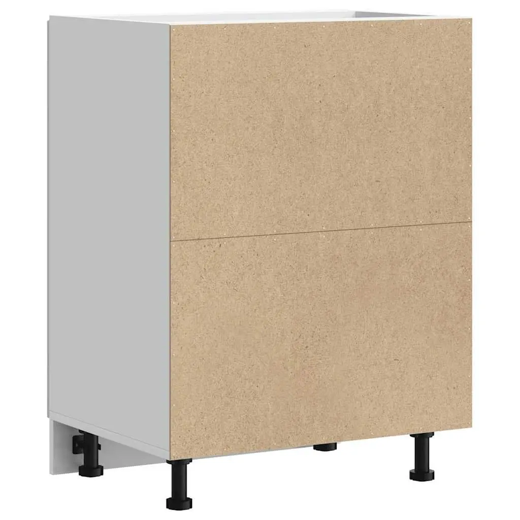 Kitchen Cabinet White Engineered Wood Adjustable Storage Cupboard Doors