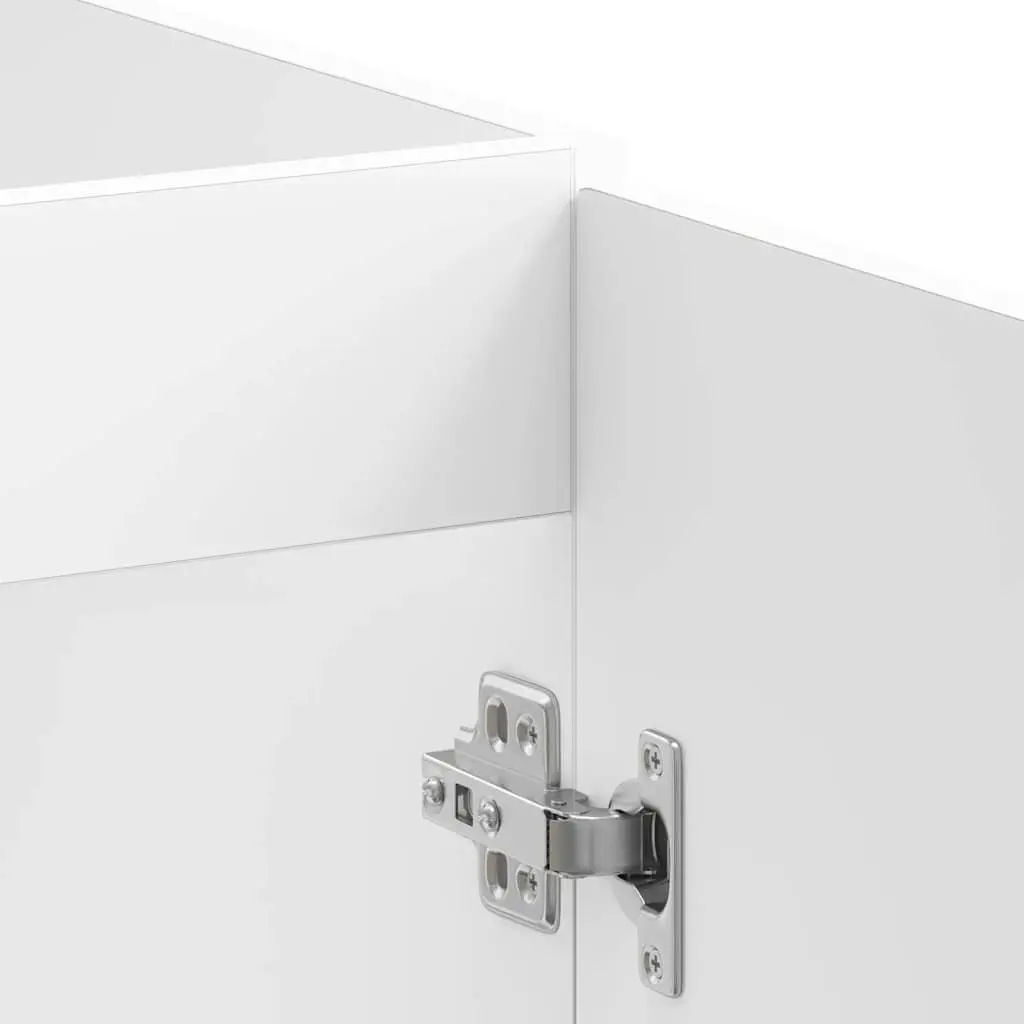 Sink Base Cabinet White Engineered Wood Kitchen Storage Adjustable Feet 80W x 46D x 81.5H cm