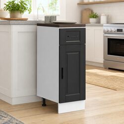 Black Engineered Wood Base Cabinet