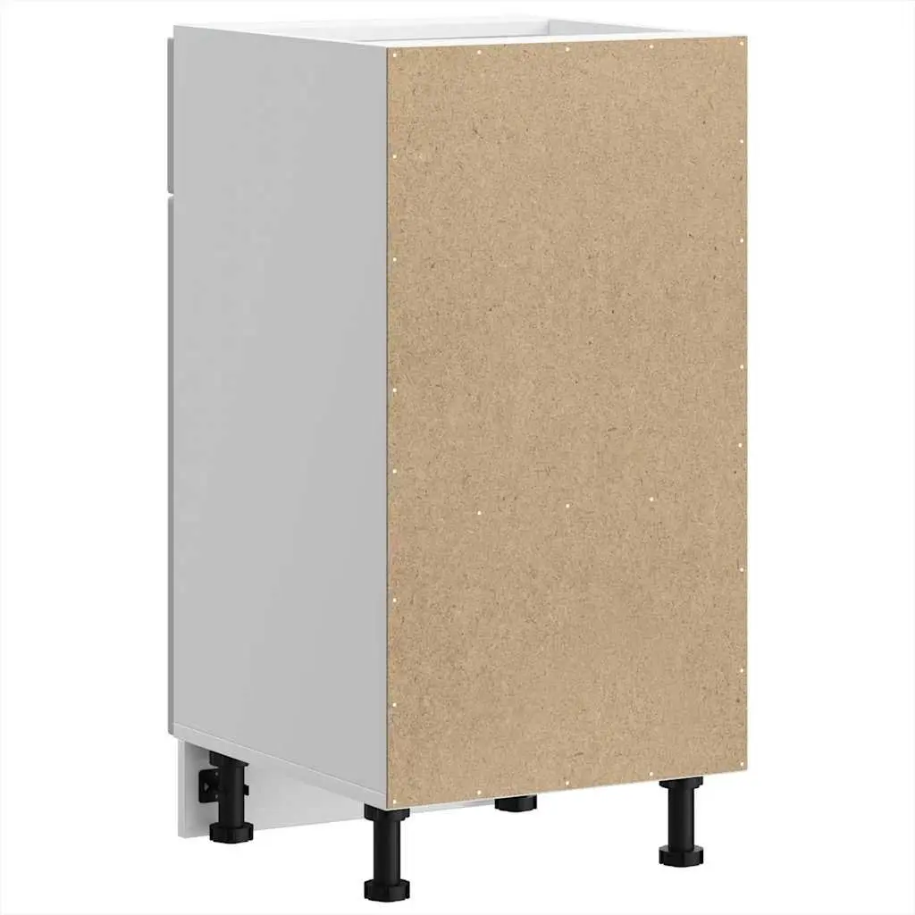 Kitchen Cabinet White Engineered Wood Adjustable Feet Storage Cupboard