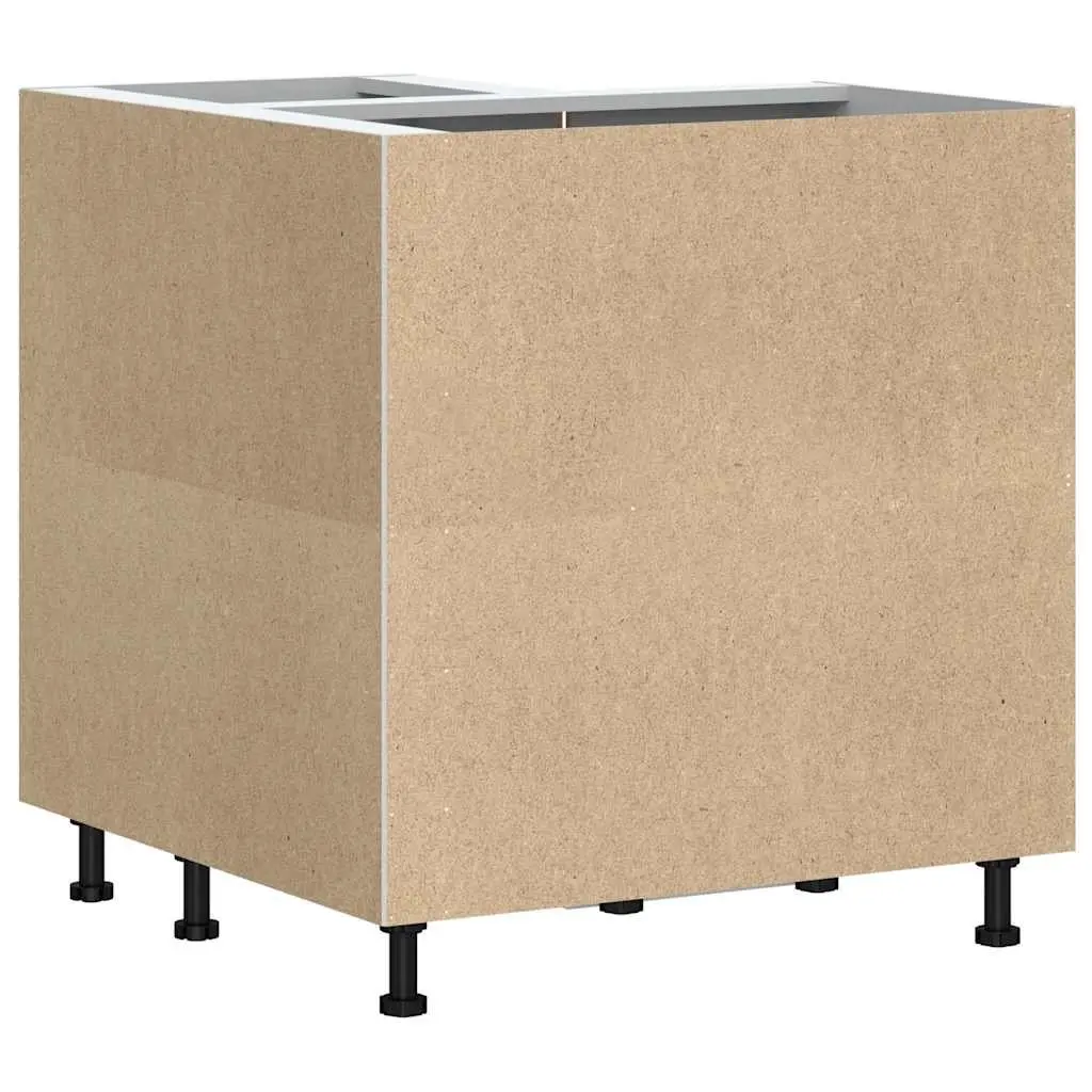 Kitchen Corner Base Cabinet White Engineered Wood Storage Organizer Adjustable Feet