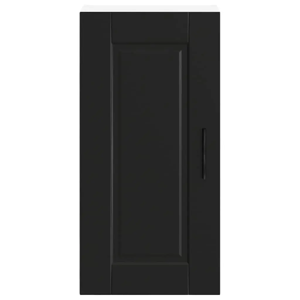 Kitchen Cabinet Black Wall-mounted Engineered Wood Storage Unit