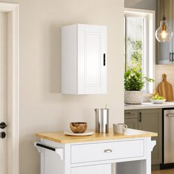 Kitchen Storage with Glossy Wall Cabinet