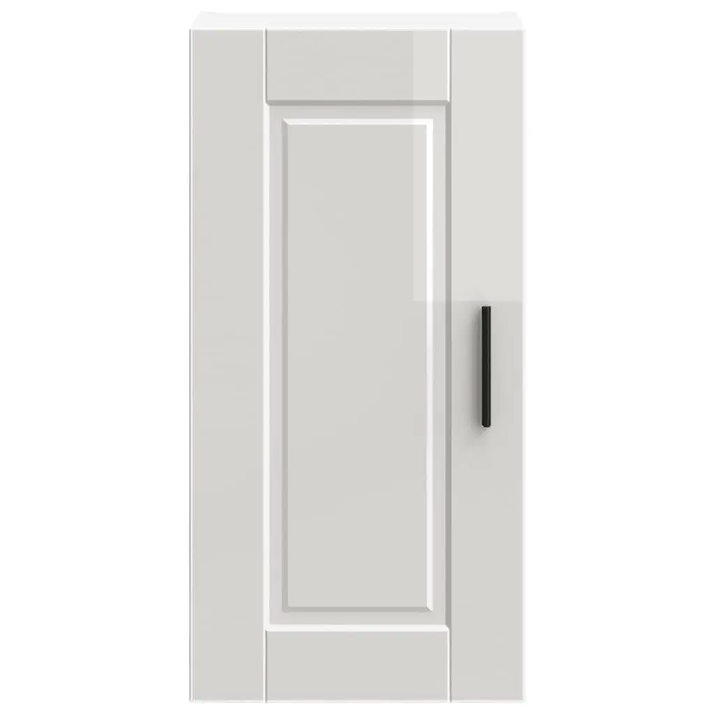 Kitchen Cabinet White High Gloss Wall-mounted Engineered Wood Storage Cupboard Door