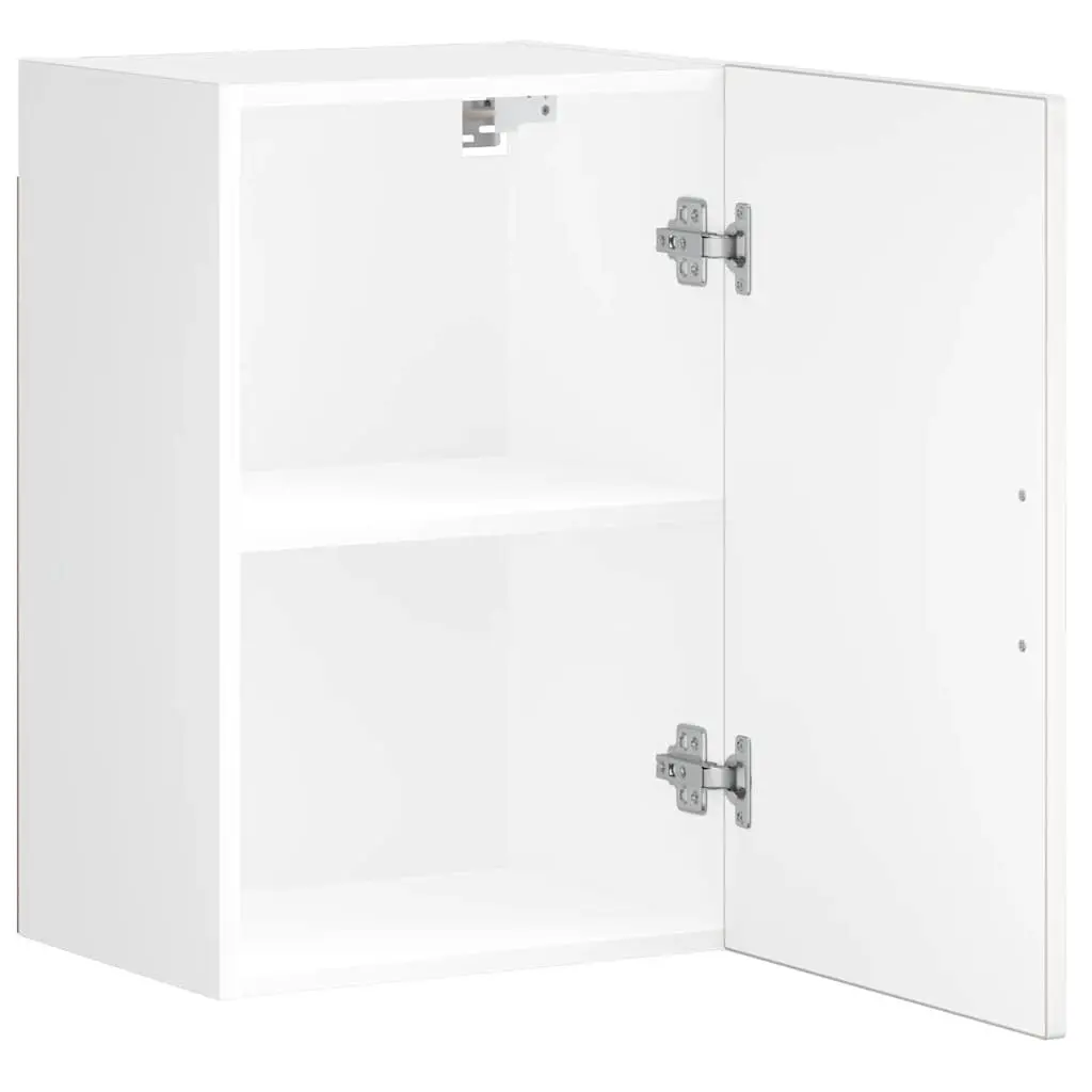 White Wall-Mounted Kitchen Cabinet Storage Cupboard Engineered Wood Organiser