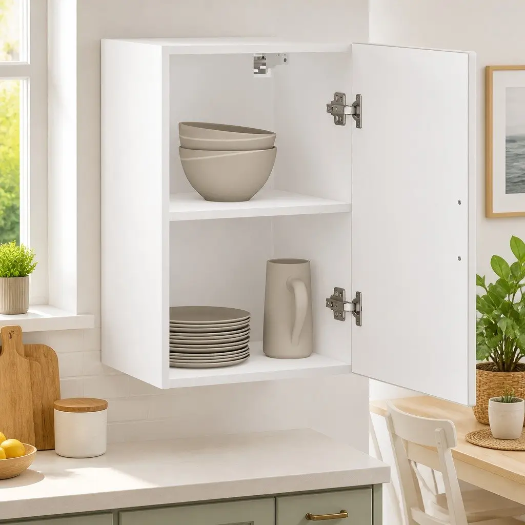 Kitchen Wall Cabinet White High Gloss Storage Mounted Cupboard Engineered Wood