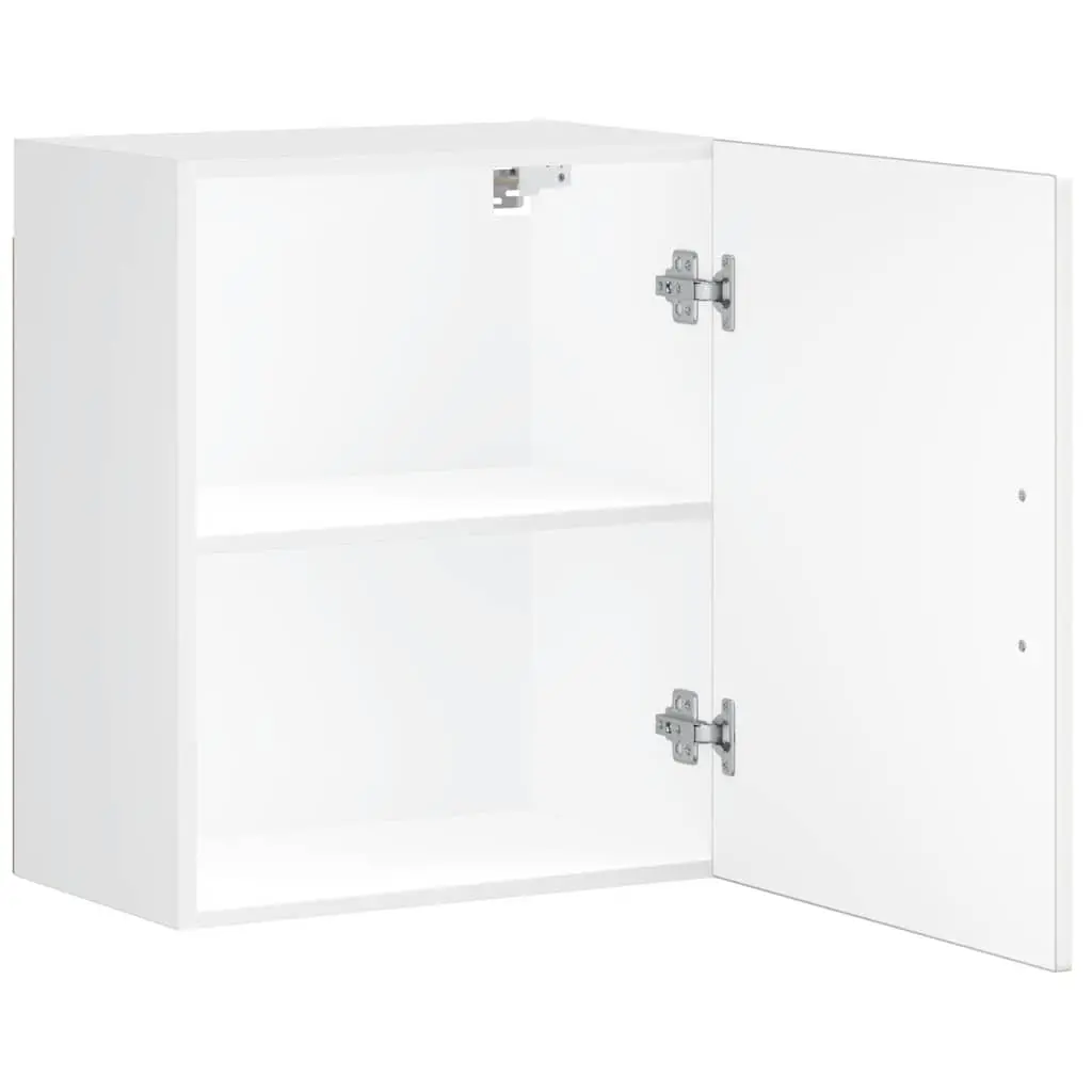 Kitchen Cabinets White 2 Piece Wall Mounted Engineered Wood Storage Cupboards