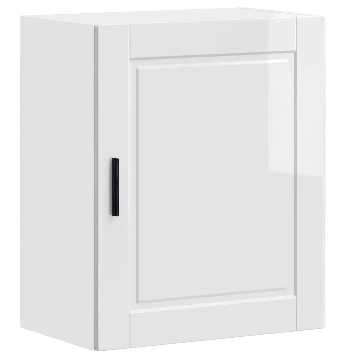 Kitchen Cabinet Grey Engineered Wood High Gloss Wall Mounted