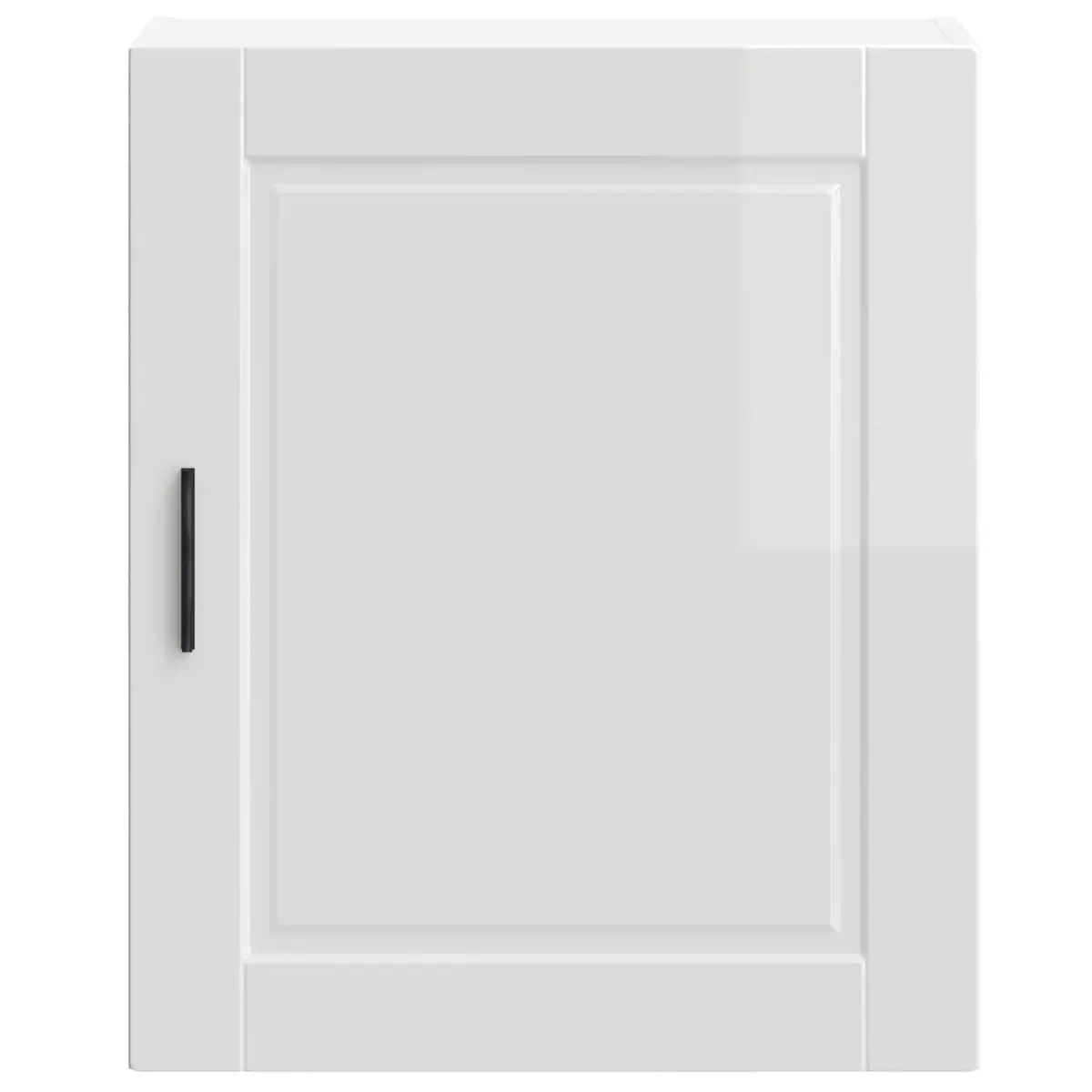 Kitchen Cabinet Grey Engineered Wood High Gloss Wall Mounted
